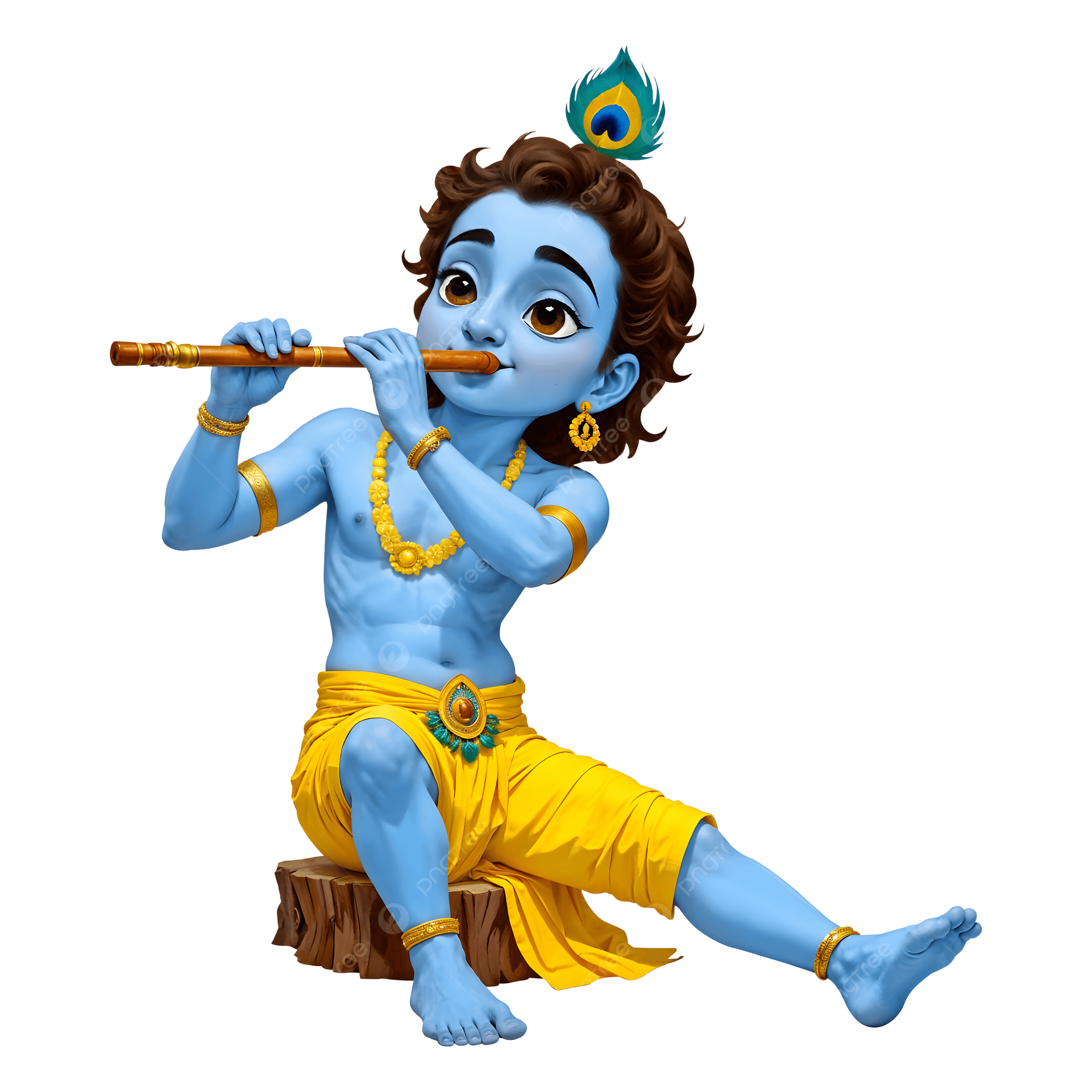 God Krishna Playing Flute